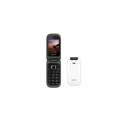 MAJESTIC TLF LUCKY 48 FLIP UMTS 2.4" TELEFONO UMTS DISPLAY A COLORI FOTOCAMERA TASTO SOS RADIO ITALIA WHITE
