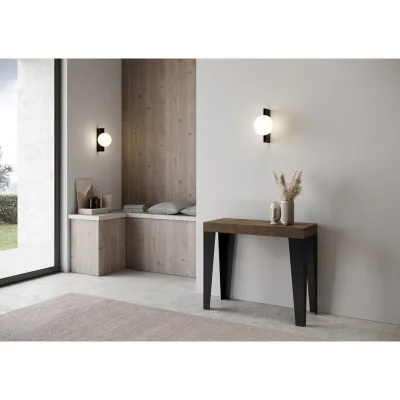 Itamoby Consolle allungabile Flame Small in nobilitato e talaio in ferro da 90x40(196) cm