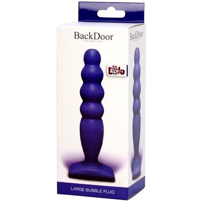 Lola Toys Large Bubble Plug Blu 14,5 cm Plug Anale Graduato TPE/TPR