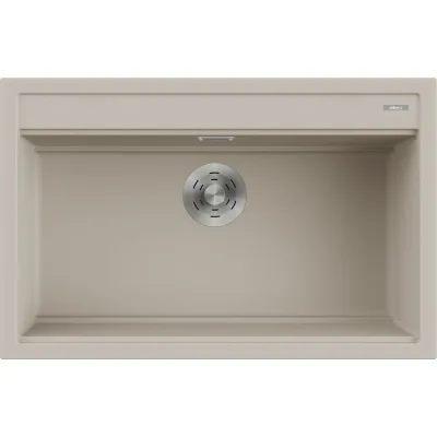 Elleci Lavello una vasca BEST 130 LKB13095 finitura composito K95 champagne da 79x51 cm