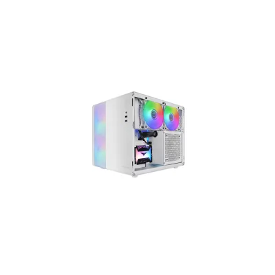 CASE MARS Gaming MC-400W Doppia fotocamera Raffreddamento triplo FRGB Finestra in vetro temperato