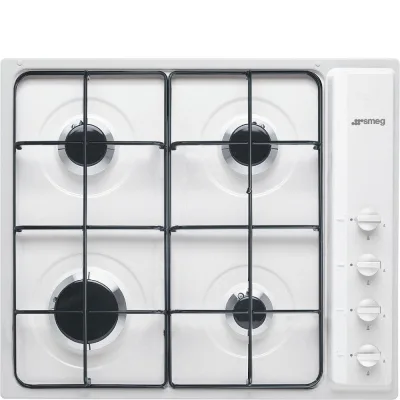 Smeg Piano cottura a gas S64SB finitura bianco da 60 cm - IN PROMOZIONE FINO AL 30/06