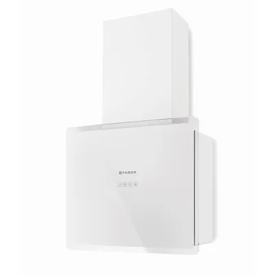 Faber Cappa a parete GLAM FIT 55 WH 330.0528.301 finitura vetro bianco da 55 cm
