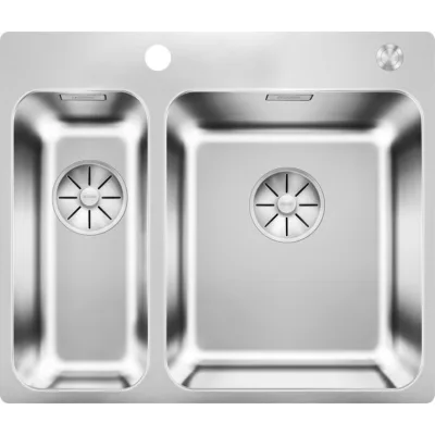 Blanco Lavello una vasca con vaschetta SOLIS 340/180-IF/A 1526132 in acciaio inox da 58.5x50 cm - Sopratop/Filotop
