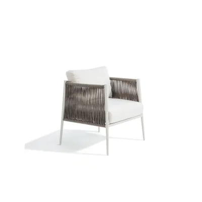 Unopiù Poltrona LUCE in alluminio e corda - Con o senza cuscino - IN PROMOZIONE FINO AL 6/07