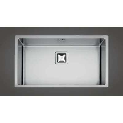 Fulgor Lavello filo e semifilo a una vasca P1B 8545 Q F-SF finitura acciaio inox da 85.5x45 cm