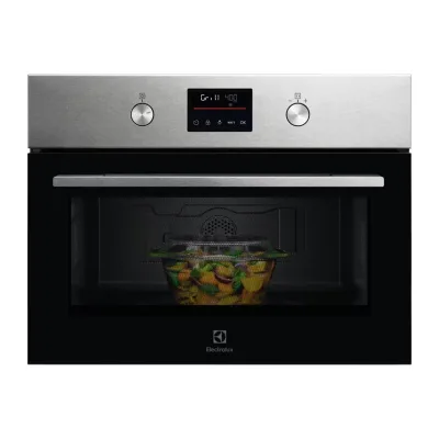 Electrolux | Forno microonde con grill da incasso KVMFE46GX finitura inox e vetro nero da 60 cm