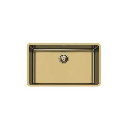 Foster Lavello una vasca 2157 059 finitura acciaio PVD gold da 75x44 cm - IN PROMOZIONE FINO AL 30/06