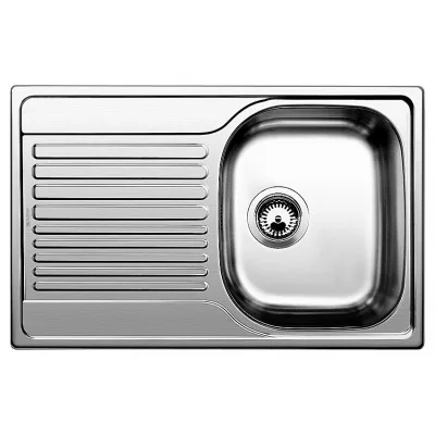 PRONTA CONSEGNA - Blanco Lavello una vasca con gocciolatoio sx TIPO 45 S Compact 1318615 in acciaio inox da 78x50 cm - Sopratop