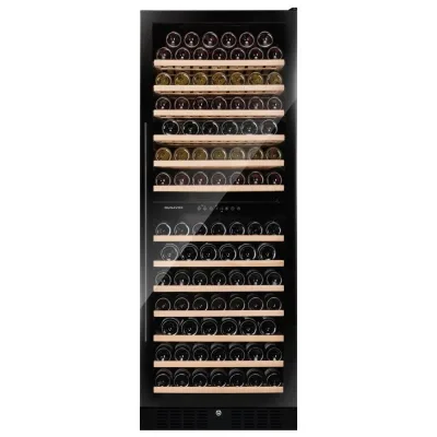 Dunavox Cantina vino a incasso o libera installazione GRANDE-108 DX-108.330DB finitura full glass nero da 60 cm