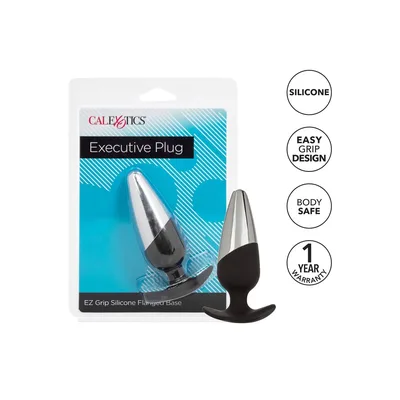 Plug Anale CalExotics Executive 11,5 cm Silicone e Metallo Nero