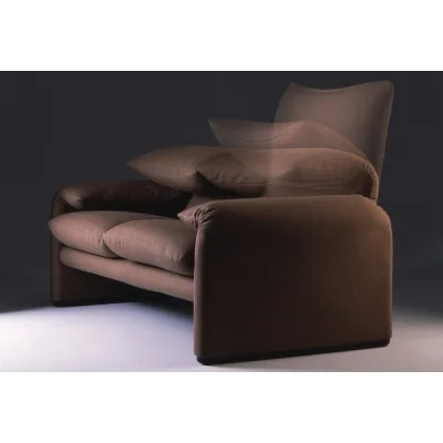 Cassina Divano 2 posti Maralunga MAXI con rivestimento a scelta da 214 cm - Con cuscini poggiareni