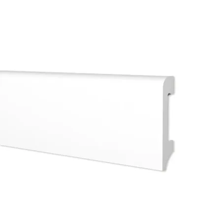 Battiscopa in duropolimero bianco 2000x75x14mm