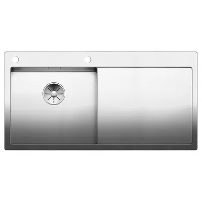 Blanco Lavello una vasca con gocciolatoio dx CLARON 5 S-IF 1514000 in acciaio inox da 100x51 cm - Sopratop/Filotop