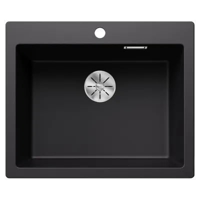 Blanco Lavello a una vasca PLEON 6 Dark Steel 4525953 finitura nero da 61x51 cm - Sopratop