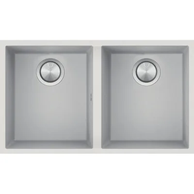 Barazza Lavello sottotop a due vasche SOUL 1QSO82BS finitura b_granite bianco da 72x39.5 cm