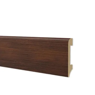 Battiscopa in duropolimero effetto legno noce 2000x75x14mm