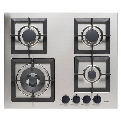 Elleci Piano cottura a gas PLANO 60 PIAP601INWS finitura IN inox da 60 cm