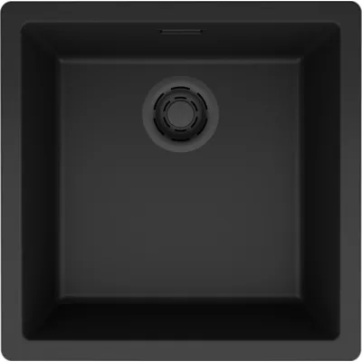 Elleci Lavello una vasca ZEN-F 102 LKZ10286F01 finitura composito K86 nero da 44.8x44.8 cm