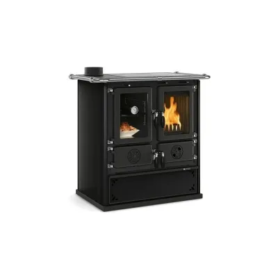 La Nordica Stufa a legna ROSETTA SINISTRA VST.16 STEEL 3003980 finitura nero antracite