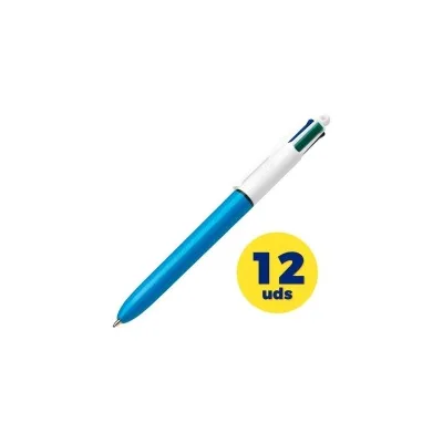 Penna a sfera retrattile originale Bic 4 colori Punta 1,0 mm Corpo blu/bianco 4 colori 889969