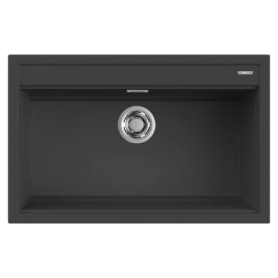Elleci Lavello una vasca BEST 130 LGB13059 finitura composito G59 antracite da 79x51 cm
