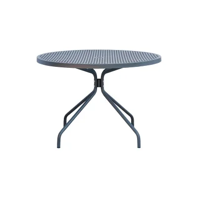 RD Italia Tavolo rotondo fisso ESTATE con struttura e piano in acciaio da Ø110 cm