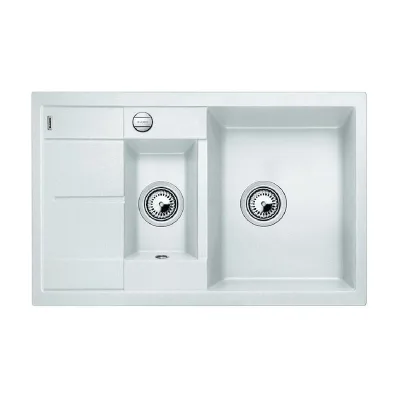 Blanco | Lavello una vasca con vaschetta e gocciolatoio METRA 6 S Compact 1513468 finitura bianco da 78x50 cm - Sopratop