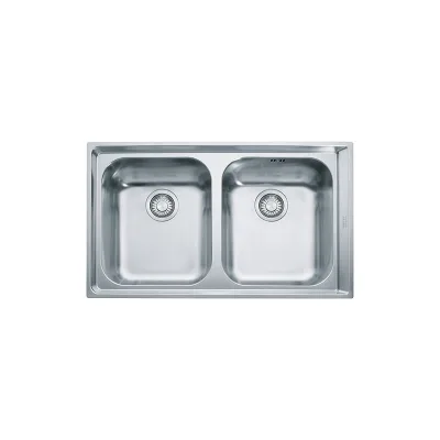 PRONTA CONSEGNA - Franke: Lavello due vasche Neptune NEX 620 101.0040.733 finitura inox satinato da 86x51 cm
