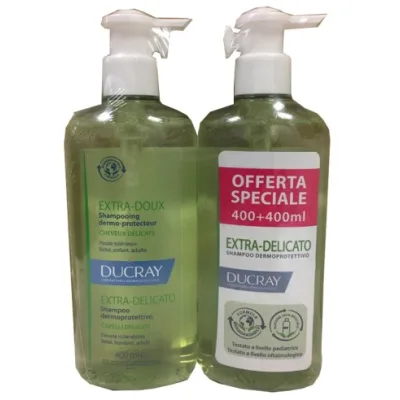 DUCRAY EXTRA DELICATO SHAMPOO DERMOPROTETTIVO 2X400ML