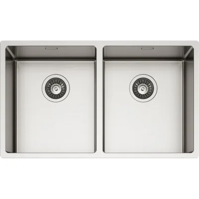 Schock Lavello due vasche NEW TECHNICK N200 TECN200 finitura inox spazzolato da 74.5x44 cm