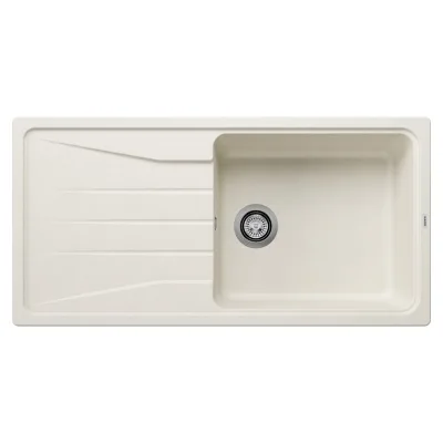 PRONTA CONSEGNA - Blanco | Lavello una vasca con gocciolatoio SONA XL 6 S 1527158 finitura soft white da 100x50 cm - Sopratop