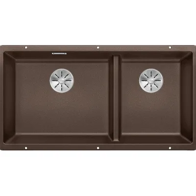 Blanco | Lavello due vasche SUBLINE 480/320-U 1519483 finitura caffè da 85.5x46 cm - Sottotop