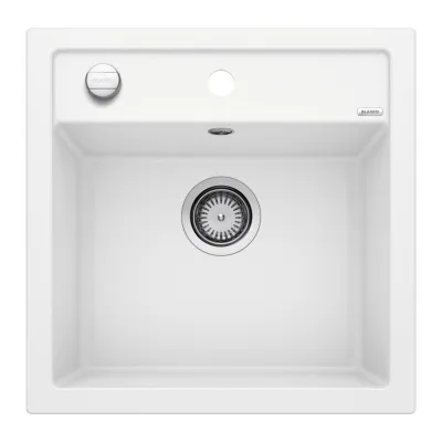 PRONTA CONSEGNA - Blanco | Lavello una vasca DALAGO 5 1518524 finitura bianco da 51.5x51 cm - Sopratop