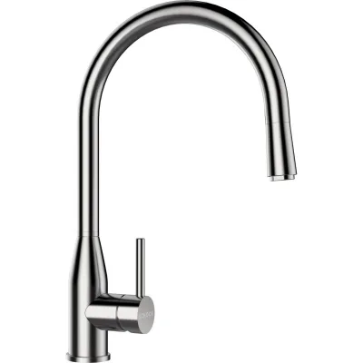 Schock Miscelatore monocomando con doccetta KAVUS CON DOCCIA 559120EDM finitura acciaio inox massiccio