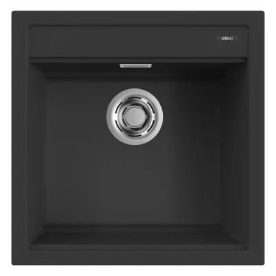 Elleci Lavello una vasca BEST 104 LGB10440 finitura composito G40 nero da 51x51 cm