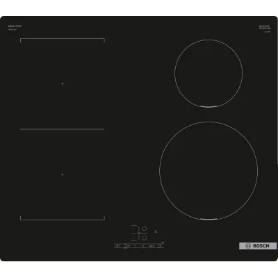 Bosch Piano cottura a induzione EXxtra PWP611BB5E in vetroceramica nero da 60 cm - Serie 4