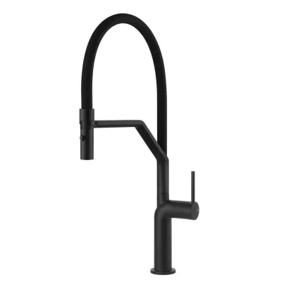 Gessi Miscelatore semi pro monocomando con doccetta estraibile Stelo Collection 60315 299 finitura Matte Black - IN PROMOZIONE FINO AL 6/07