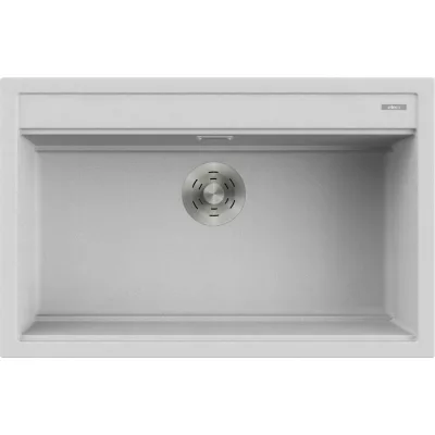 Elleci Lavello una vasca BEST 130 LMB13079 finitura composito M79 alluminio da 79x51 cm