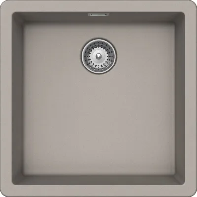 Schock Lavello una vasca BROOKLYN N100 BYKN100A42 finitura grigio tortora da 45.6x45.6 cm