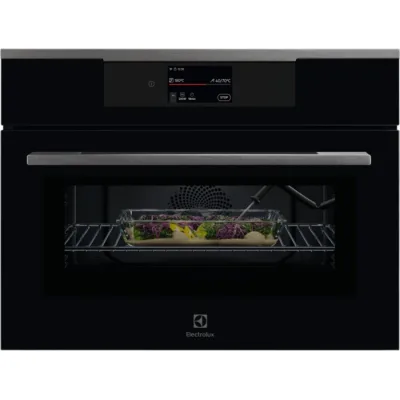Electrolux | Forno compatto combinato microonde KVLAE2XH finitura vetro Intuit Pure Black da 60 cm