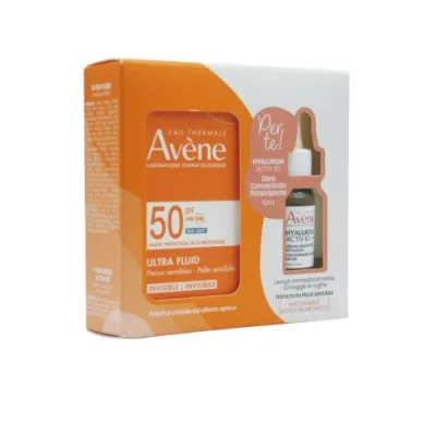 AVENE SOLARE ULTRA FLUIDO SPF50 50ML + HYALURON ACTIVE B3 SIERO 10ML