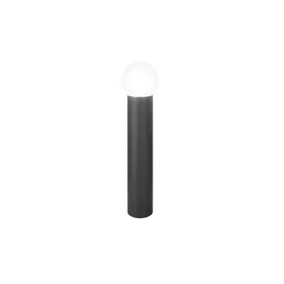 Paletto per esterni antracite moderno in alluminio, 1 luce E27, 15x65cm