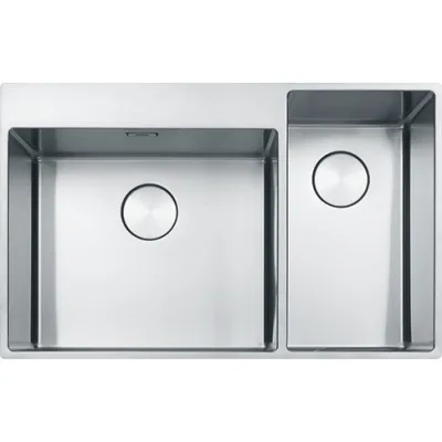 Franke Lavello una vasca con vano accessorio per Box Center BXX 220-50-27 127.0586.160 inox satinato 82x51 cm