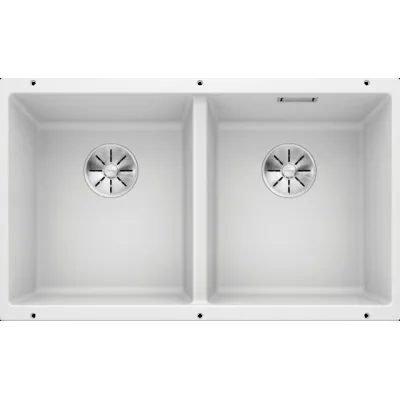 Blanco | Lavello due vasche SUBLINE 350/350-U 1518594 finitura bianco da 75.5x46 cm - Sottotop