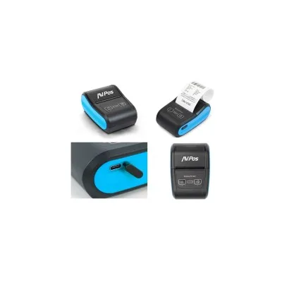 STAMPANTE TERMICA PORTATILE AVPOS MP580R 58MM Velocità 90 mm/s BT e USB-C Nero AVP-MP580R