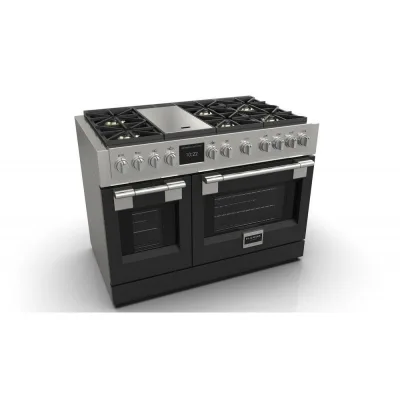 Fulgor Cucina professionale Sofia FSRC 4807 2P MK 2F MBK con doppio forno e piano a gas finitura nero opaco da 122 cm
