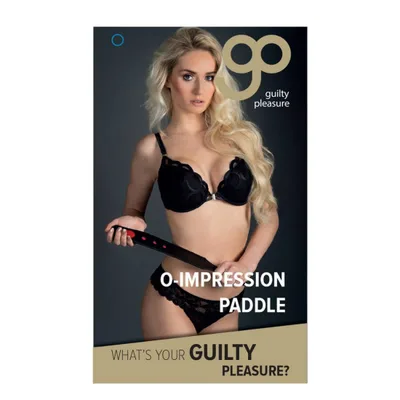 Paddle BDSM flessibile 40 cm similpelle nero rosso con laccetto da polso sex toy
