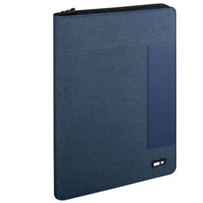 Portablocco in Tessuto Blu 26x34 cm City Time Elegante e Pratico per Ufficio e Studio