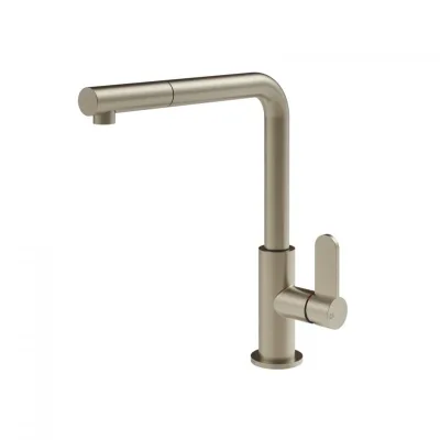 PRONTA CONSEGNA - Gessi Miscelatore monocomando con doccetta estraibile Helium Collection 50103 149 finitura Finox - IN PROMOZIONE FINO AL 5/09
